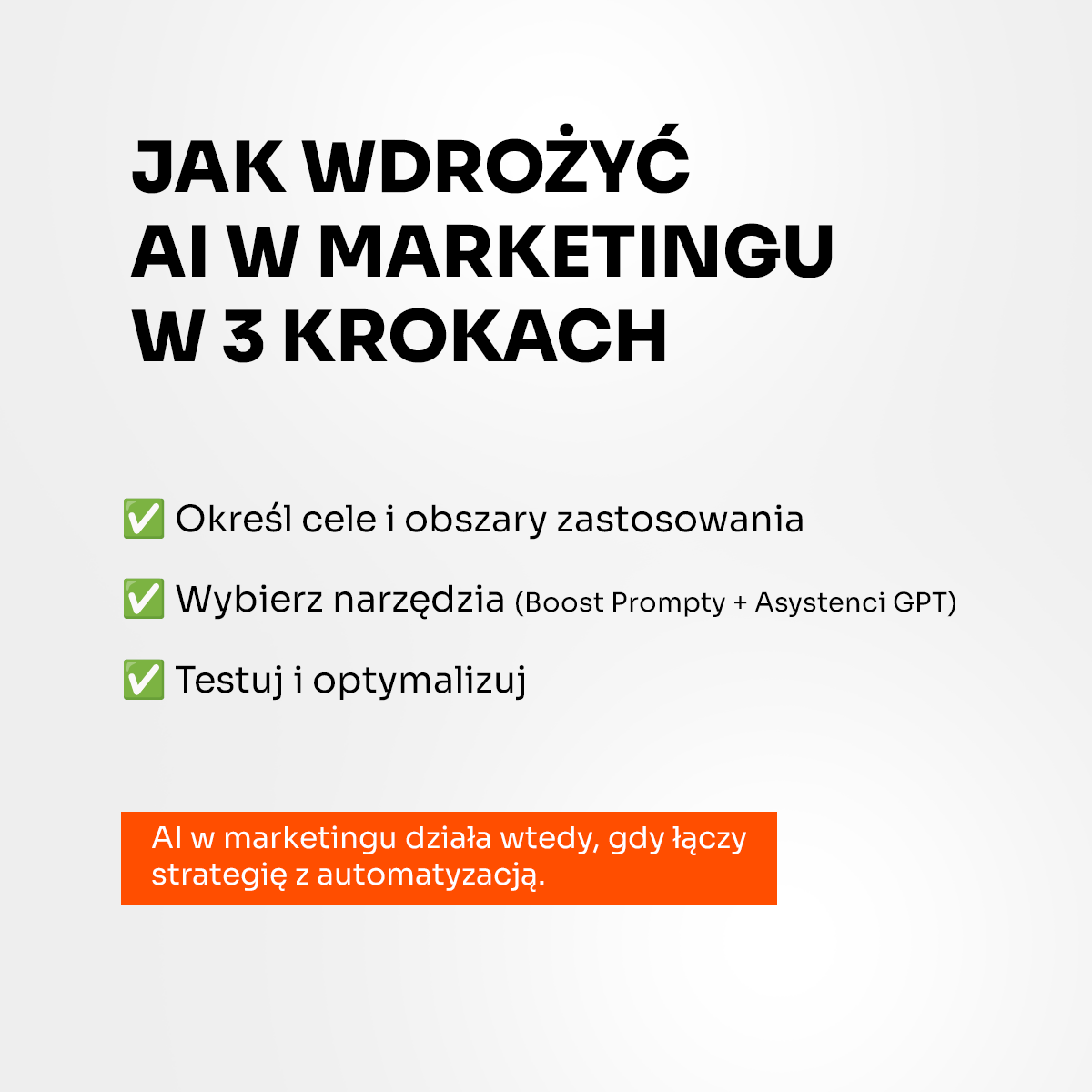 Jak wdrożyć AI w marketing w 3 krokach – checklista
